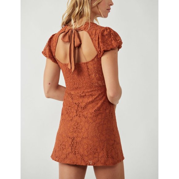 🎉LAST CHANCE🎉 FREE PEOPLE Hailee Lace Mini Dress / Pretty Penny - Picture 3 of 7